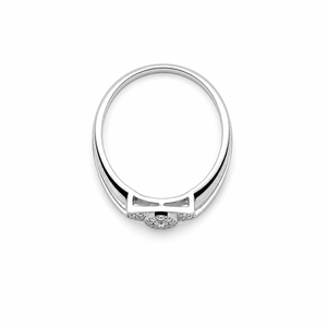 925 Sterling Silver Women's <b>Circle</b> Halo Cluster <b>Ring</b> with Cubic Zirconia Multi Band Modern Elegant High Polish Finish Daily Wear - Product Image 4