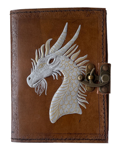 Embossed Genuine Leather Hardcover A5 Journal Dragon Game Thrones <b>Diary</b> Clasp <b>Lock</b> Vintage Shadow <b>Diary</b> - Product Image 4