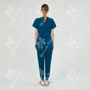 Nouveaux uniformes d'hôpital Cool Stretch Nursing Scrubs Top et Cargo Pant Set V-Neck Ensembles de gommage médical pour femmes - Product Image 5