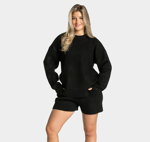 Sweat-shirts décontractés pour femmes, col rond, manches longues, en molleton uni, surdimensionnés, vente en gros, collection automne, OEM - Product Image 6