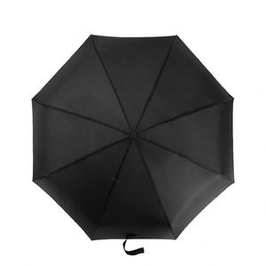 Promotional 21-Inch Black Classic Pongee Umbrella Fully-Automatic <b>Folding</b> Wholesale Travel Compact for Adults - Product Image 2