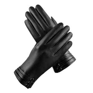 Gants en cuir PU de qualité export pour les sports d'hiver, légers, compatibles écran tactile, unisexes, fabrication professionnelle - Product Image 2