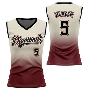 Nouveauté : Maillots de softball sans manches personnalisés avec logo, dernier design - Product Image 1