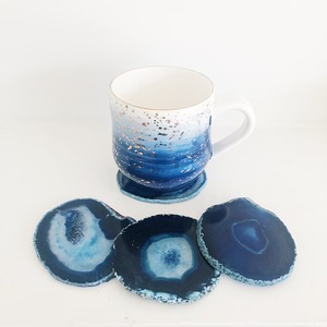 Sous-verres faits à la main en résine époxy de haute qualité, de couleur violette et magenta, pour le thé et les boissons, à prix de gros - Product Image 3