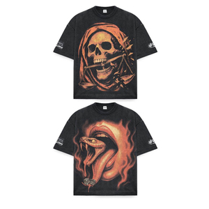 Customize Streetwear Screen Printing t Shirt Organic Cotton Graphic Heavy Weight <b>Tshirts</b> for Men - Product Image 1