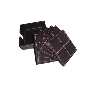 ที่ดีที่สุดคุณภาพ Chocolatic สีน้ำตาลเข้มหนังถ้วยรองแก้วสำหรับร้านกาแฟ - Product Image 2