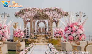 Romantic Wedding Spiral <b>Crystal</b> <b>Light</b> Mandap Decor Luxury Wedding Fiber <b>Crystal</b> Mandap Classic Wedding Decor Diamond Mandap <b>UK</b> - Product Image 5