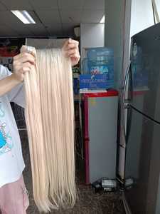 Hot Steam Blonde Tone Hot Steam Blonde Couleur Ensemble Wig6x6 Fermeture + trame Extensions de Cheveux Raides Raw Vietnamien Remy Cheveux Humains - Product Image 3