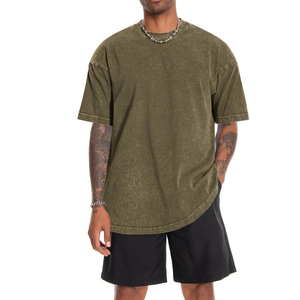 Camisetas con Lavado Ácido para Hombre, Estilo Vintage, Impresión Personalizada, Material Transpirable, Ropa Casual de Calle, Camiseta con Lavado Ácido Personalizada para Hombre - Product Image 5