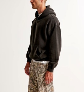 Sudadera con Capucha Negra Informal de Algodón para Hombre - Product Image 6