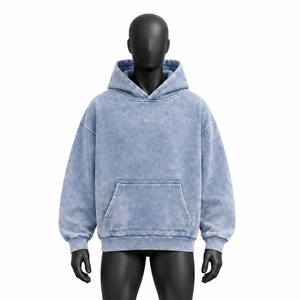 Sudadera con Capucha Unisex Oversize de Algodón Pesado con Lavado Ácido, Estilo Streetwear Personalizable - Product Image 1