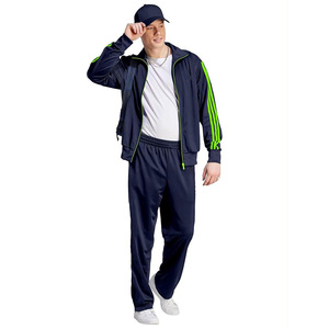 Conjunto deportivo de dos piezas con cremallera, ropa deportiva personalizada para hombre, chándal y ropa deportiva para hombre, conjunto de chándal para correr. - Product Image 1