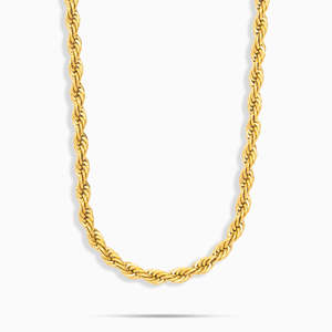 3MM Gold <b>Rope</b> <b>Chain</b> Necklace 925 Sterling Silver 18K Gold Plated Twisted <b>Rope</b> <b>Chain</b> For Men Women - Product Image 1