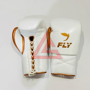 ถุงมือชกมวย MMA แบบสั่งทำพิเศษ % หนังแท้ ถุงมือฝึกซ้อมระดับมืออาชีพ ระบายอากาศได้ดี ซับเหงื่อ ปิดแบบผูกเชือก - Product Image 5