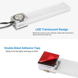 4 luces LED azules de 12V CC para interior de coche, luz ambiental decorativa para coche, con carga. - Product Image 3