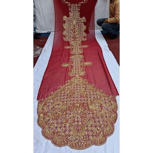 Exportador Indio de Tela de Seda 100% Jacquard para Vestidos de Novia Somalíes, con Cuentas, para Bodas, Venta al Por Mayor - Product Image 2