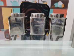 Boîtes de rangement pour thé, café et sucre en fer de haute qualité, avec cuillère, étanches à l'humidité, non toxiques, durables, capacité 1-2L, contenants alimentaires - Product Image 4