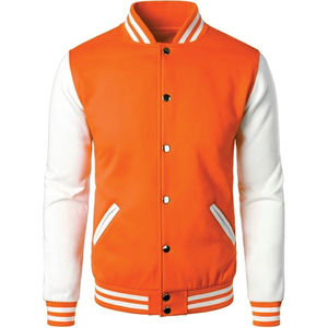 Wholesale Custom Man Baseball College Varsity <b>Jacket</b> Canvas 100% Wool Breathable <b>Winter</b> Patchwork Front Streetwear - Product Image 1