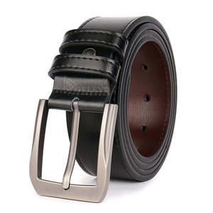 Pure Genuine Leather Solid Belts with Alloy Plate Buckle Genuine Leather Printed Pin Buckle Belts Low Price - Product Image 2