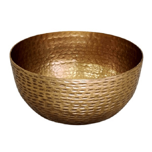 Cuencos de mezcla de acero inoxidable para cocina, diseño moderno, duraderos, ligeros, hechos a mano, con efecto martillado de gotas de agua doradas, ideales para fiestas. - Product Image 6