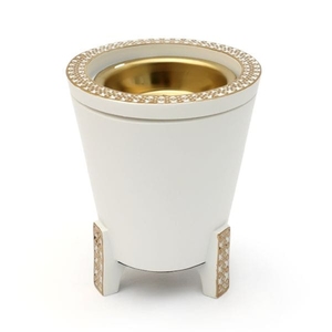 Brûleur d'encens Mabkhara en verre cristal de luxe personnalisé, support en métal doré pour Bakhoor Oud arabe, ensemble Mubkhar en métal pour la décoration intérieure - Product Image 6