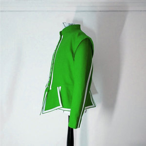 Green Doublet Jacket with White Cotton Piping High-Quality Wool Traditional Outfit Factory Supplies - Product Image 4