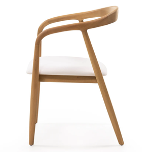 Silla de Comedor Moderna de Estilo Mid-Century, de Madera, con Asiento Tapizado en Tela, para Muebles de Exterior - Product Image 5