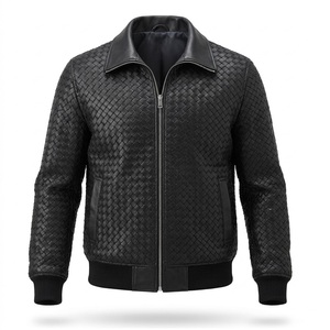 Mens Genuine Sheep Skin Leather Bomber Aviator Casual OEM Biker <b>Racing</b> Eco-Friendly Winter Crocheted Quick Dry Breathable <b>Jacket</b> - Product Image 1