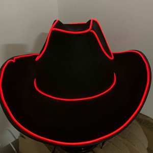 Sombrero de Vaquero LED para Festival de Música, Sombrero de Vaquera Luminoso de Moda para Halloween, Venta al por Mayor - Product Image 3