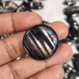Lote al por mayor de hiperstena natural de alta calidad, cabujón opalescente, formas variadas, diseño para envoltura de alambre y joyería - Product Image 2