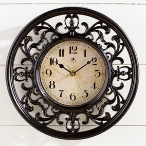 Round Metal <b>Wall</b> <b>Clock</b> Analog Quartz Design Antique Style Traditional <b>Decor</b> for Living Room - Product Image 2