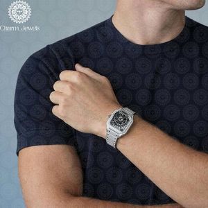 Montre mécanique analogique de luxe Charm Jewels pour homme, boîtier en acier inoxydable 40 mm, mouvement automatique, résistance à l'eau 10 bars, date automatique - Product Image 2