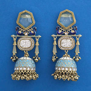 Boucles d'oreilles pendantes style bohème Kanhai Jewels pour femme, en laiton avec placage Mehndi, sans nickel ni plomb, pour anniversaire - Product Image 3
