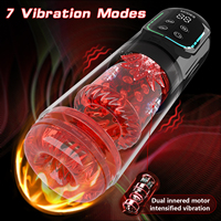 Amazon Hot Leistungsstarker 7-Stufen-Saugmodus Herren-Masturbator mit Stoß-, Rotations- und Vibrationsfunktion sowie weicher Hülle – Saugmaschine für Männer