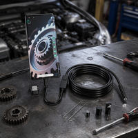 Endoscope USB Type C à objectif unique 2MP avec 8 lumières LED pour l'entretien automobile, caméra d'inspection par boroscope
