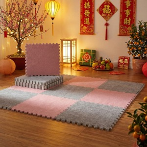 Alfombra de Espuma EVA Encastrable de 10 mm, 60x60 cm – Suelo Suave con Reducción de Ruido para Oficina y Hotel - Product Image 1