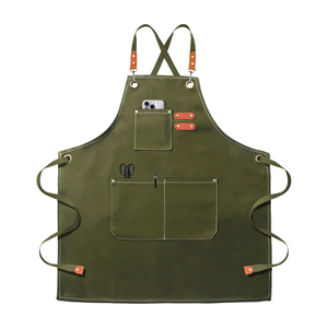 Nouvelle collection Tablier de barbier en cuir vert de haute qualité avec poches pour outils - Product Image 1