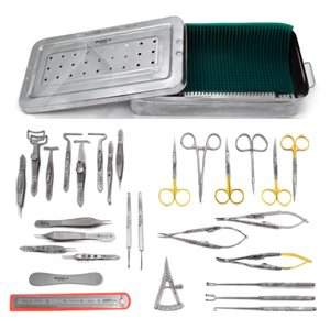Ensemble d'instruments d'opérations oculaires Ariston International AI-Blepharoplasty Instrument Set-03, kit de 30 outils pour la chirurgie des paupières, pour la blepharoplastie et l'oculoplastie - Product Image 1