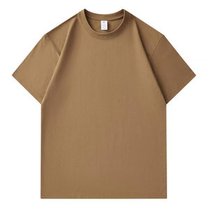 Camiseta de Algodón Azul Sólido para Hombre, Diseño Vintage, Cuello Redondo, Manga Corta, Corte Regular, Informal, Lisa, Transpirable - Product Image 5