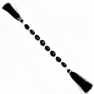 ลูกปัดหินออนิกซ์สีดำขนาด 9x12 มม. รูปทรงวงรีเหลี่ยมเพชรพลอย หินออนิกซ์สีดำธรรมชาติ ลูกปัดพลอยกึ่งมีค่า สำหรับทำเครื่องประดับ - Product Image 2