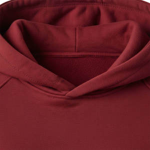 Wholesale Heavyweight Cotton <b>Maroon</b> Red <b>Hoodie</b> Raglan Sleeve Oversized Pullover Kangaroo Pocket Cozy Streetwear Sweatshirt Blank - Product Image 6