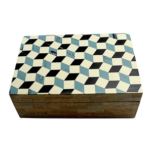 Caja Organizadora de Joyas Personalizada con Incrustaciones de Resina y MDF, Artesanía India, Diseño Artístico, Elegante y Personalizable - Product Image 3
