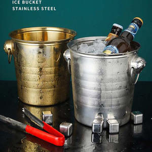 Cubetas de Hielo de Acero Inoxidable Aisladas de Lujo - Ideales para Enfriar Vino y Champaña en Bares y Fiestas - Product Image 3