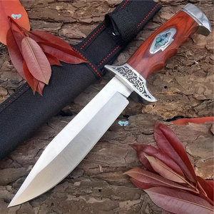 Couteau Bowie en acier inoxydable, couteau utilitaire de camping et de chasse, avec construction classique en acier inoxydable, manche ergonomique - Product Image 5