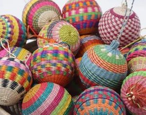 Premium Natural Rattan Christmas Ball Ornament Handwoven Decorative Hanging Holiday <b>Tree</b> <b>Decoration</b> for Festive Home Decor - Product Image 4