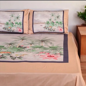 Juego de Sábanas con Estampado de Palmeras Tropicales, Diseño Floral Inspirado en la Naturaleza, Colección de Decoración de Lujo para Dormitorio - Product Image 3