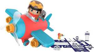 Jouet éducatif multicolore en plastique Bolt Buddies Plane, emballage convivial, jouets fabriqués au Vietnam - Product Image 3