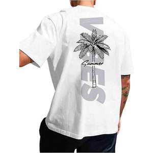 Camiseta gráfica informal de manga corta con cuello redondo, camiseta de verano, top estilo streetwear - Product Image 6