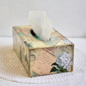 Caja de pañuelos de madera personalizada con impresión, caja de pañuelos de madera impresa para identidad corporativa, caja de accesorios al por mayor - Product Image 2