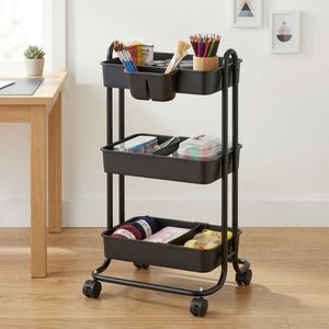 Plataforma de Almacenamiento para el Hogar, Organizador de Estantes, Fabricante Taiwanés, ODM, Carro de Herramientas Rodante de Metal Resistente con Cuatro Ruedas - Product Image 1